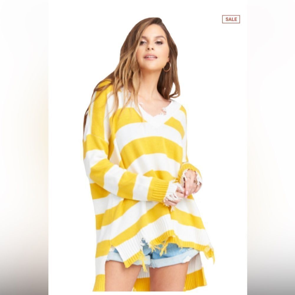 Mumu Delphina Distressed Sweater Destroyed S